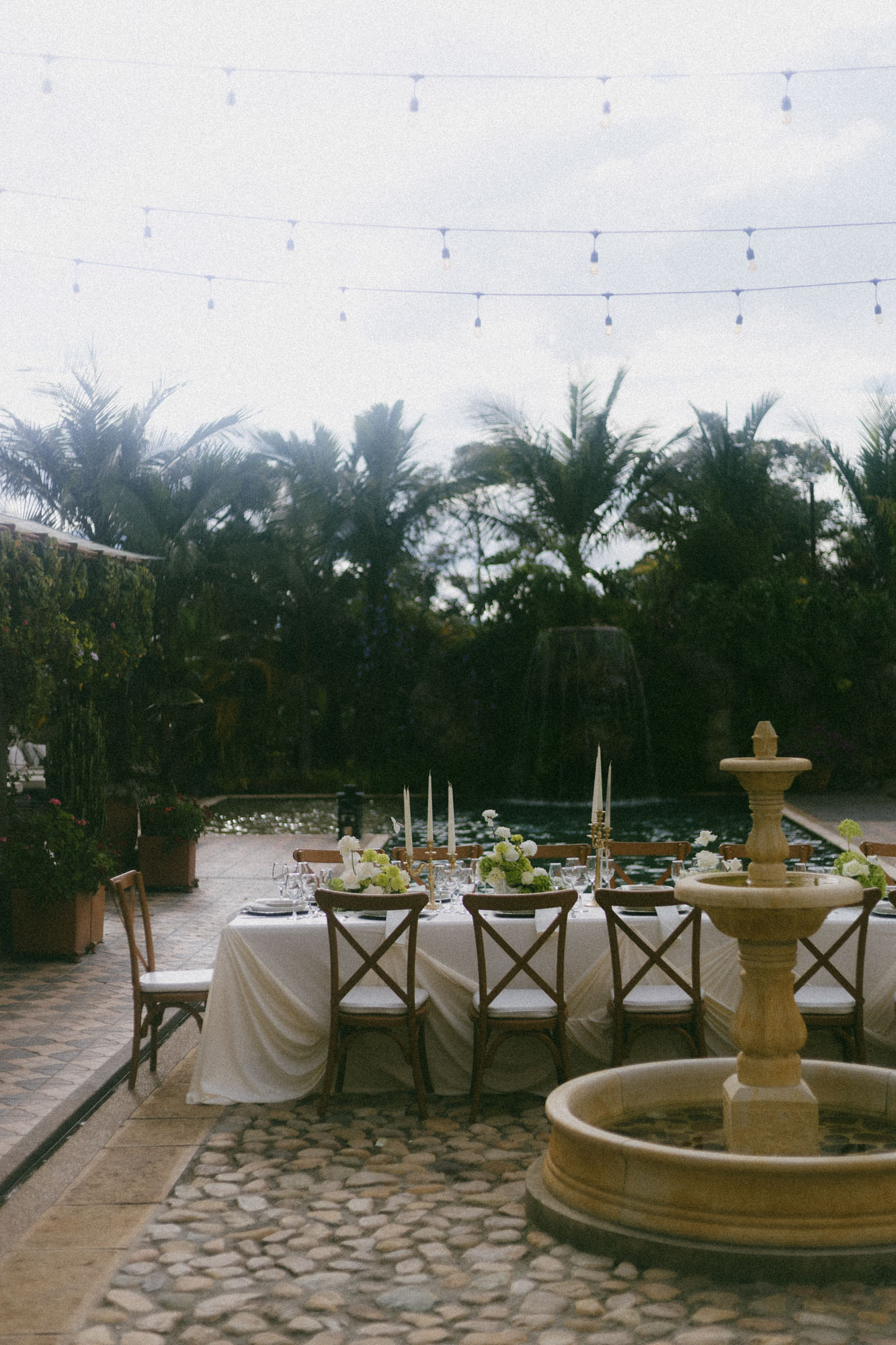 Editorial wedding floral composition